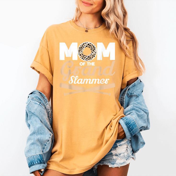 Mom Of The Grand Slammer Leopard Baseball Mom Women's Comfort Colors T-Shirt