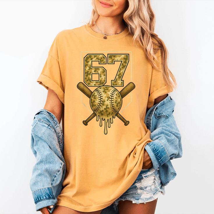 Number 67 Baseball Drip Camo Six Seven Meme Boys Kids Women's Comfort Colors T-Shirt Number 67 Baseball Drip Camo Six Seven Meme Boys Kids Women's Comfort Colors T-Shirt