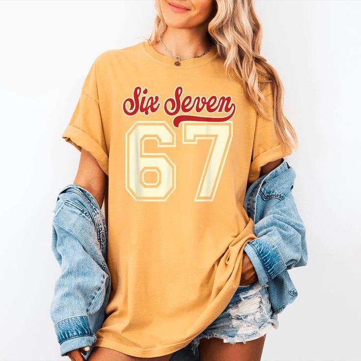 Number 67 Meme Six Seven Baseball Style Kids Boy Teen Women's Comfort Colors T-Shirt Number 67 Meme Six Seven Baseball Style Kids Boy Teen Women's Comfort Colors T-Shirt