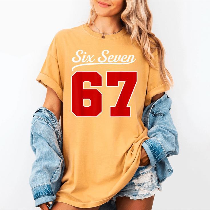 Number 67 Numbered Six Seven Baseball Jersey Style Team 67 Women's Comfort Colors T-Shirt Number 67 Numbered Six Seven Baseball Jersey Style Team 67 Women's Comfort Colors T-Shirt