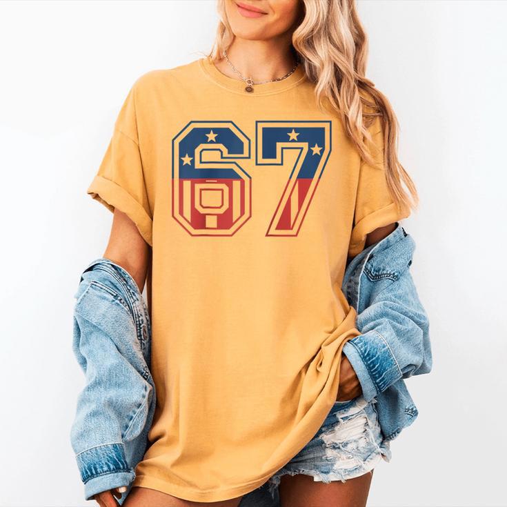 Number 67 USA Raglan Baseball Tee Women's Comfort Colors T-Shirt