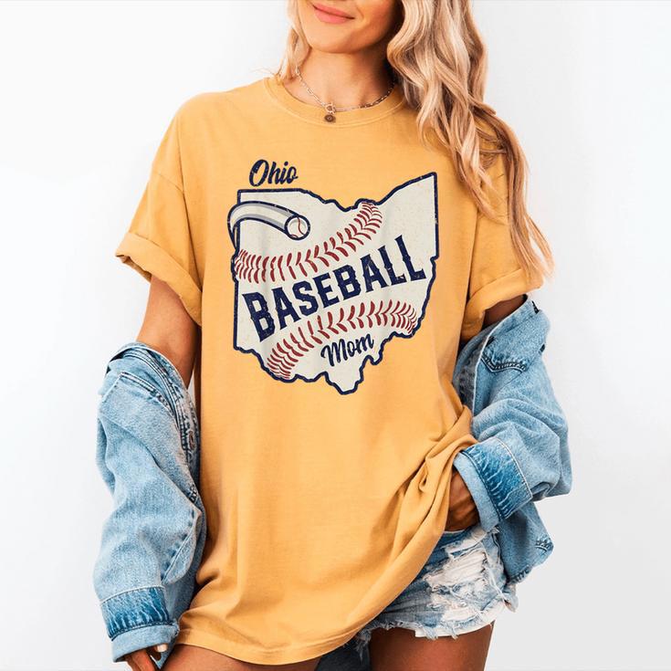 Ohio Baseball Mom Women's Comfort Colors T-Shirt Ohio Baseball Mom Women's Comfort Colors T-Shirt