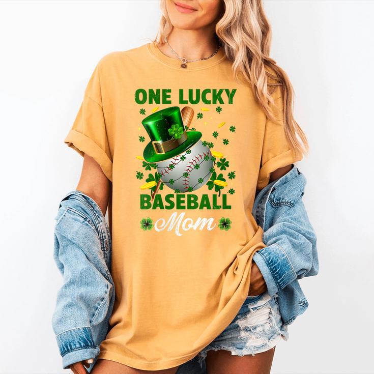 One Lucky Baseball Mom St Patricks Day One Lucky Mom Women Women's Comfort Colors T-Shirt One Lucky Baseball Mom St Patricks Day One Lucky Mom Women Women's Comfort Colors T-Shirt