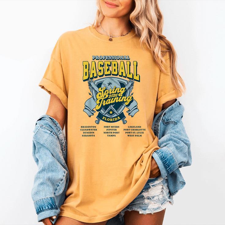 Professional Baseball Spring Training 2026 Florida Cities Women's Comfort Colors T-Shirt