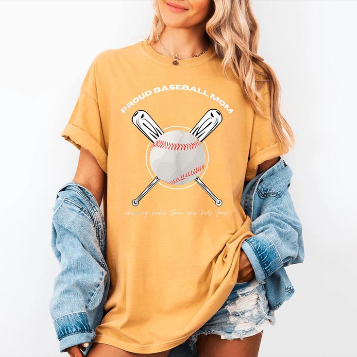PROUD BASEBALL MOM Women's Comfort Colors T-Shirt