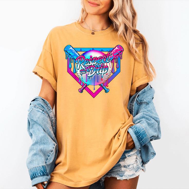 Respect The Drip Baseball Ice Cream For Kids Boys Youth Women's Comfort Colors T-Shirt Respect The Drip Baseball Ice Cream For Kids Boys Youth Women's Comfort Colors T-Shirt
