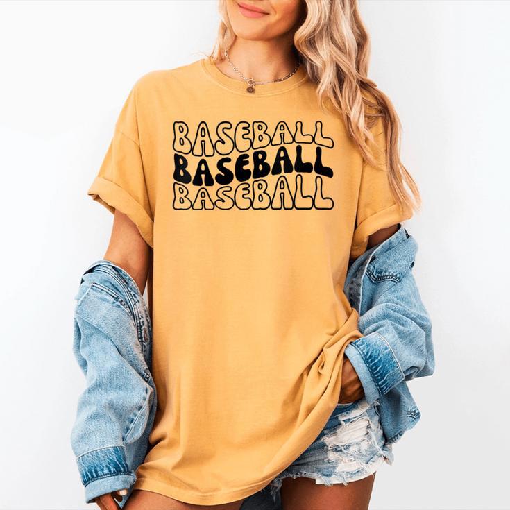 Retro Baseball Mama Groovy Baseball Mom Women's Comfort Colors T-Shirt Retro Baseball Mama Groovy Baseball Mom Women's Comfort Colors T-Shirt