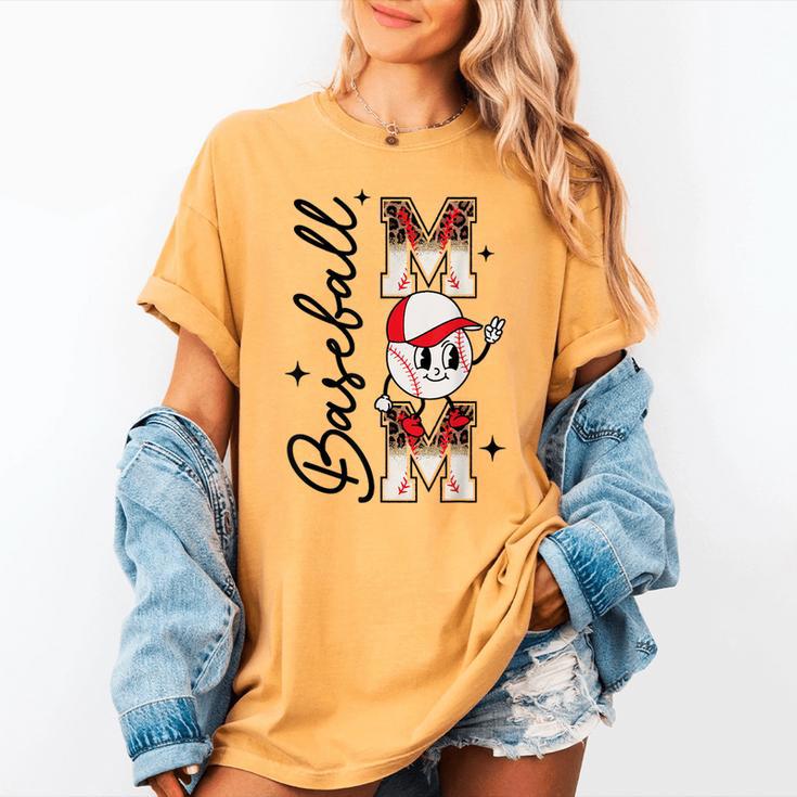 Retro Baseball Mom Mama Baseball Life Softball Life Game Day Women's Comfort Colors T-Shirt