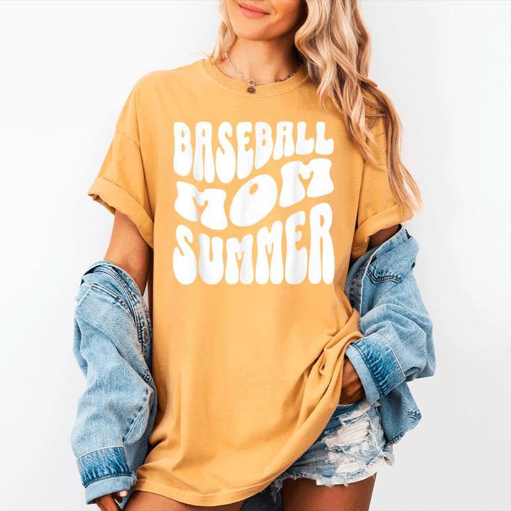 Retro Baseball Mom Summer Groovy Appreciation Women's Comfort Colors T-Shirt Retro Baseball Mom Summer Groovy Appreciation Women's Comfort Colors T-Shirt