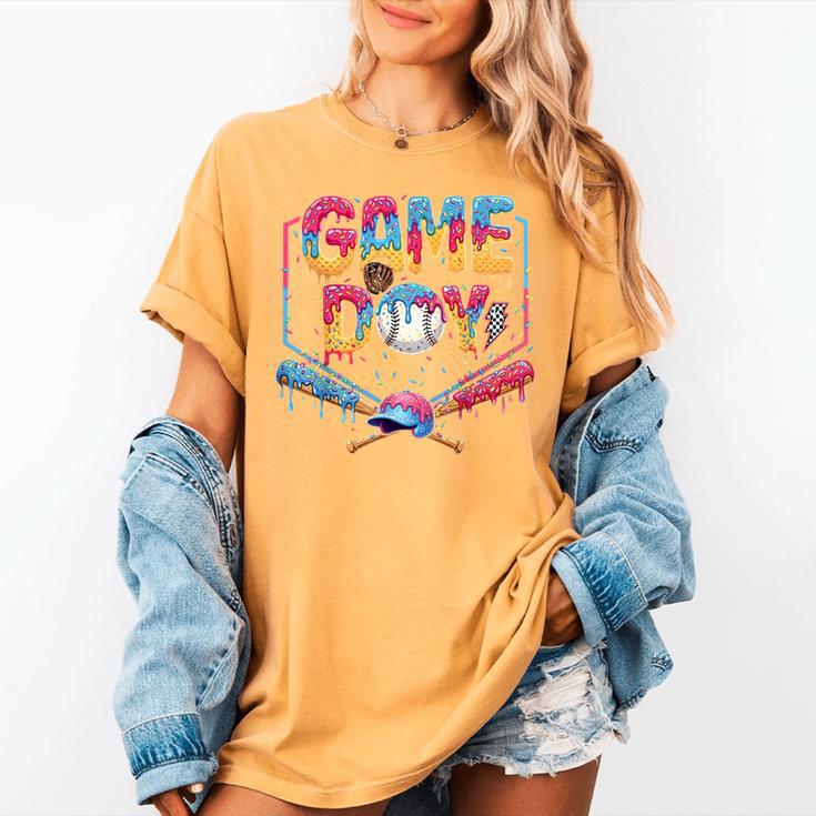 Retro Game Day Baseball Ice Cream Drip For Men Boy Kids Women's Comfort Colors T-Shirt