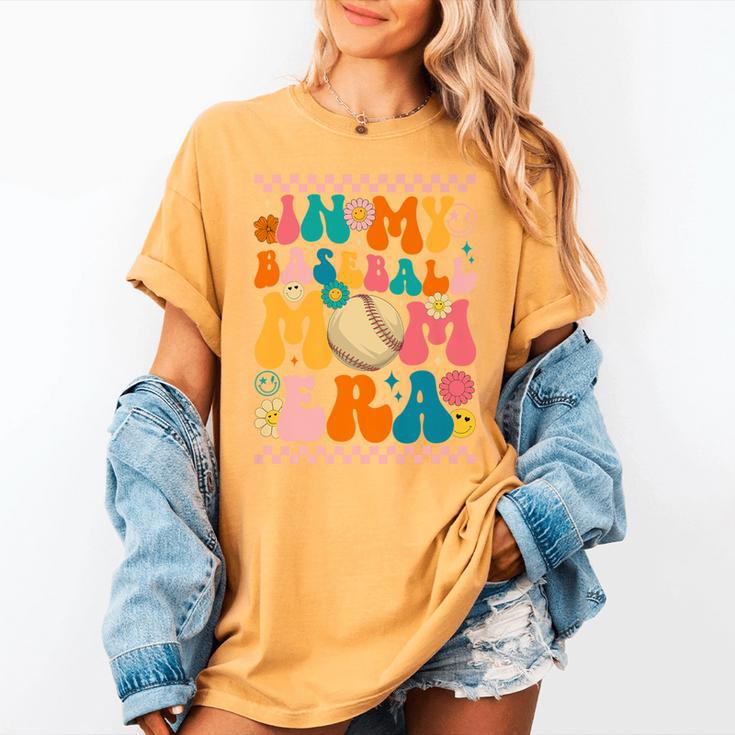 Retro Groovy In My Baseball Mom Era Happy Women Premium Women's Comfort Colors T-Shirt
