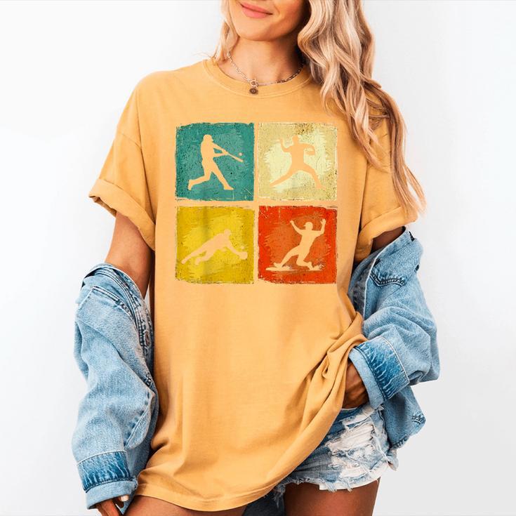 Retro Style Baseball Lover Playing Men Women Kids Baseball Women's Comfort Colors T-Shirt Retro Style Baseball Lover Playing Men Women Kids Baseball Women's Comfort Colors T-Shirt