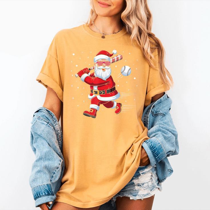 Santa Baseball Christmas Pajamas Xmas Men Kids Boys Women's Comfort Colors T-Shirt Santa Baseball Christmas Pajamas Xmas Men Kids Boys Women's Comfort Colors T-Shirt