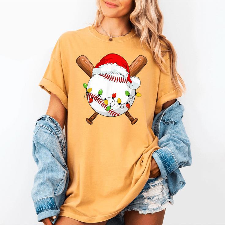 Santa Sports For Men Boys Christmas Baseball Player Women's Comfort Colors T-Shirt