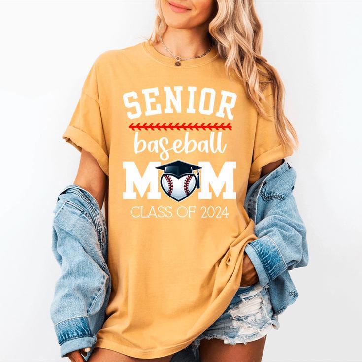 Senior Baseball Mom 2024 Senior Mom Class Of 2024 Baseball Women's Comfort Colors T-Shirt