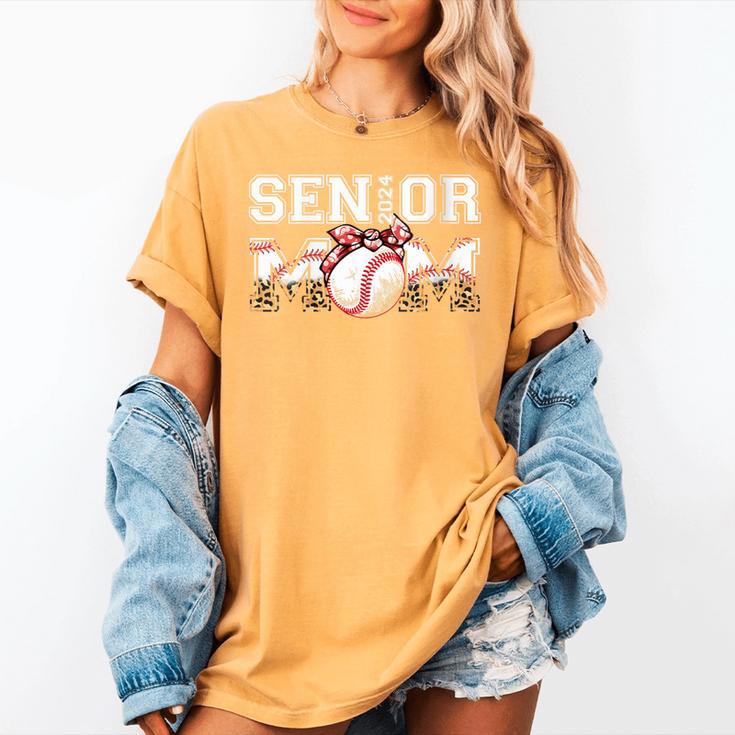 Senior Mom Class Of 2024 Baseball Mom Bandana Graduation Women's Comfort Colors T-Shirt