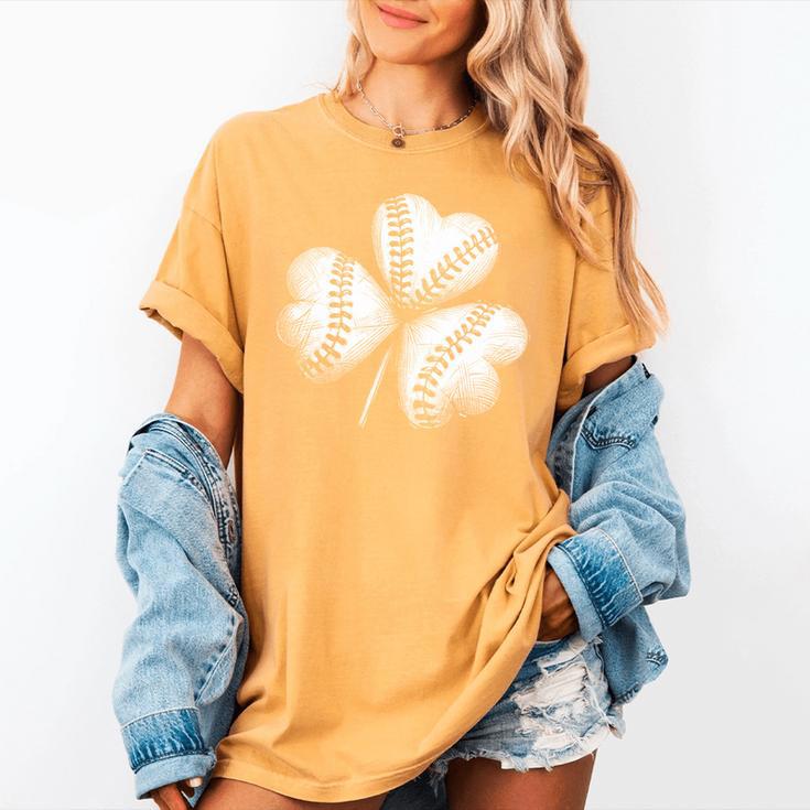 Shamrock Irish Green St Patrick's Baseball Softball Women's Comfort Colors T-Shirt Shamrock Irish Green St Patrick's Baseball Softball Women's Comfort Colors T-Shirt