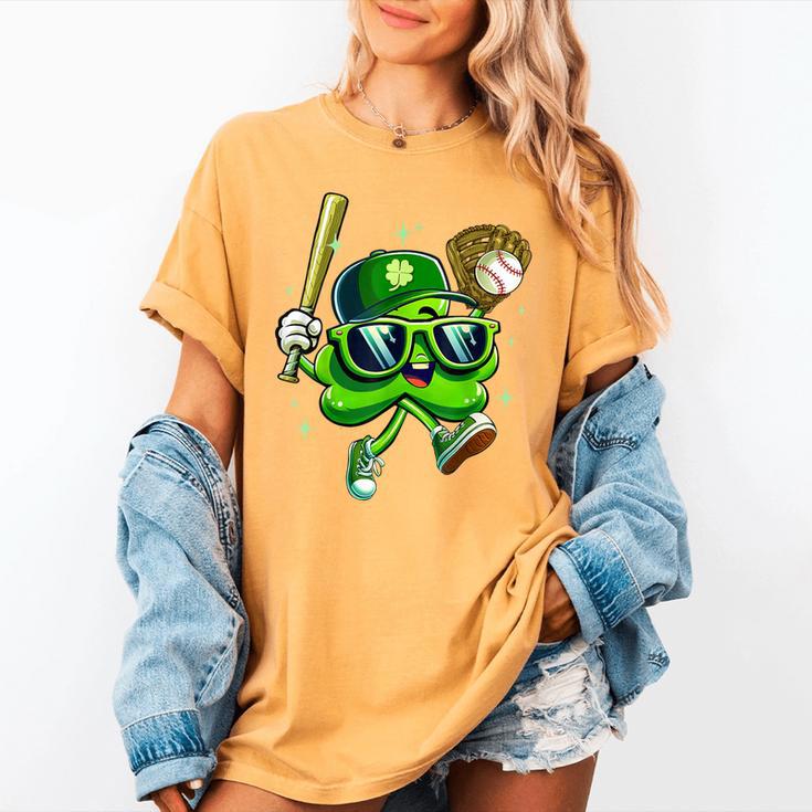 Shamrock Lucky Clover Baseball Patricks Day Family Matching Women's Comfort Colors T-Shirt Shamrock Lucky Clover Baseball Patricks Day Family Matching Women's Comfort Colors T-Shirt
