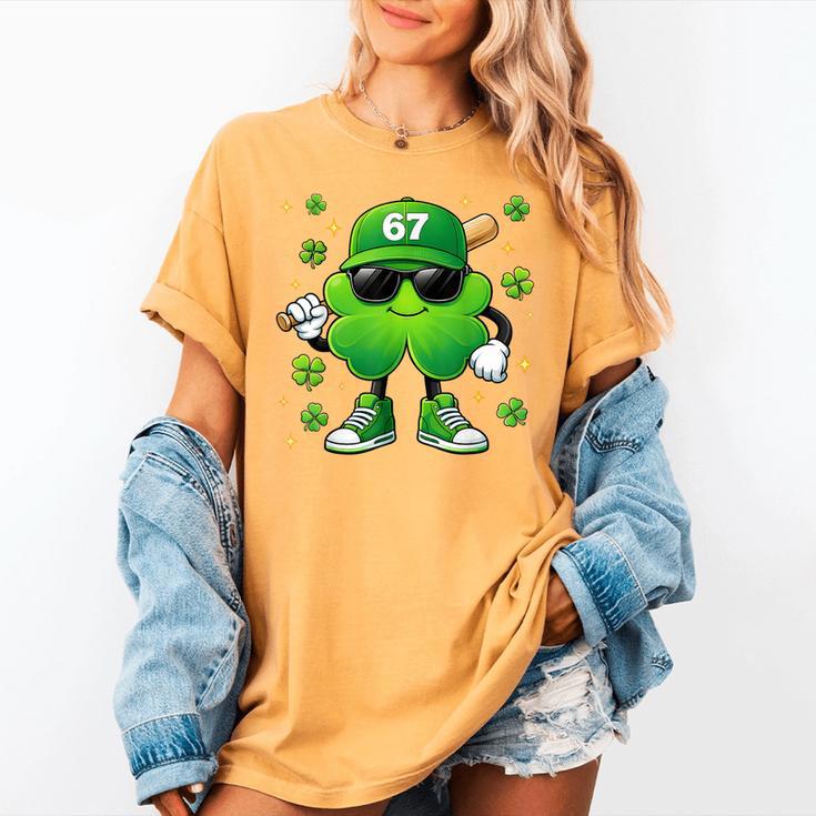 Shamrocks Playing Baseball St Patricks Day 6 7 Meme Men Boys Women's Comfort Colors T-Shirt Shamrocks Playing Baseball St Patricks Day 6 7 Meme Men Boys Women's Comfort Colors T-Shirt