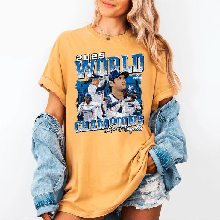 Shohei Ohtani 2025 Los Angeles Baseball Champions MLBPA Women's Comfort Colors T-Shirt