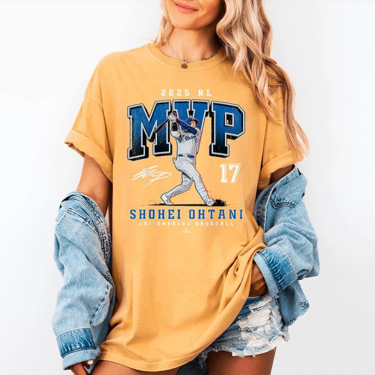 Shohei Ohtani 2025 NL MVP Los Angeles Baseball MLBPA Women's Comfort Colors T-Shirt Shohei Ohtani 2025 NL MVP Los Angeles Baseball MLBPA Women's Comfort Colors T-Shirt