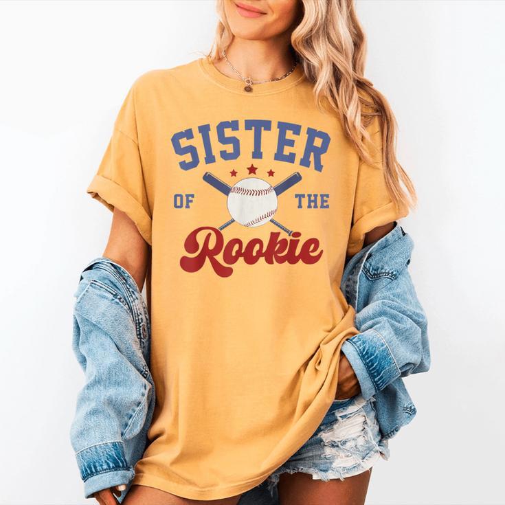 Sister Of Rookie 1st Birthday Baseball Boy Family Matching Women's Comfort Colors T-Shirt Sister Of Rookie 1st Birthday Baseball Boy Family Matching Women's Comfort Colors T-Shirt