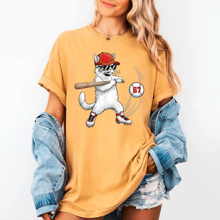 Six Seven 67 Baseball Cat Birthday Men Kids Boys Women's Comfort Colors T-Shirt Six Seven 67 Baseball Cat Birthday Men Kids Boys Women's Comfort Colors T-Shirt