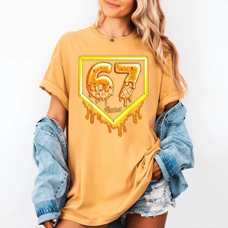 Six Seven 67 Meme Gen Alpha Slang Baseball 101 Women's Comfort Colors T-Shirt Six Seven 67 Meme Gen Alpha Slang Baseball 101 Women's Comfort Colors T-Shirt