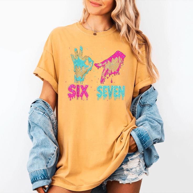 Six Seven 67 Meme Ice Cream Drip Baseball For Boy Kids Women's Comfort Colors T-Shirt Six Seven 67 Meme Ice Cream Drip Baseball For Boy Kids Women's Comfort Colors T-Shirt