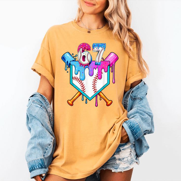 Six Seven Baseball Respect The Drip Boys Baseball Women's Comfort Colors T-Shirt