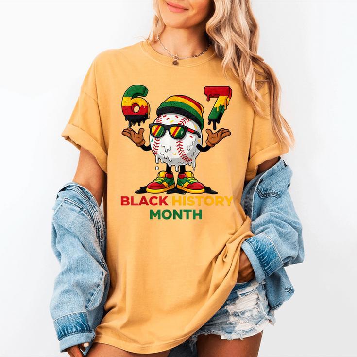 Six Seven History Month Baseball Drip Sports Women's Comfort Colors T-Shirt