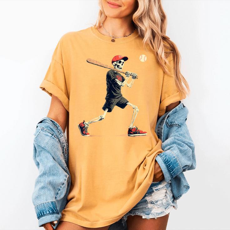 Skeleton Baseball Halloween Costume Men Boys Kids Women's Comfort Colors T-Shirt Skeleton Baseball Halloween Costume Men Boys Kids Women's Comfort Colors T-Shirt