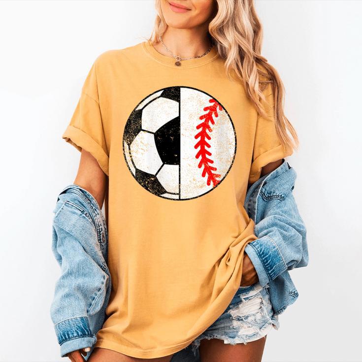 Soccer Baseball Player Soccer Baseball Mom Women's Comfort Colors T-Shirt