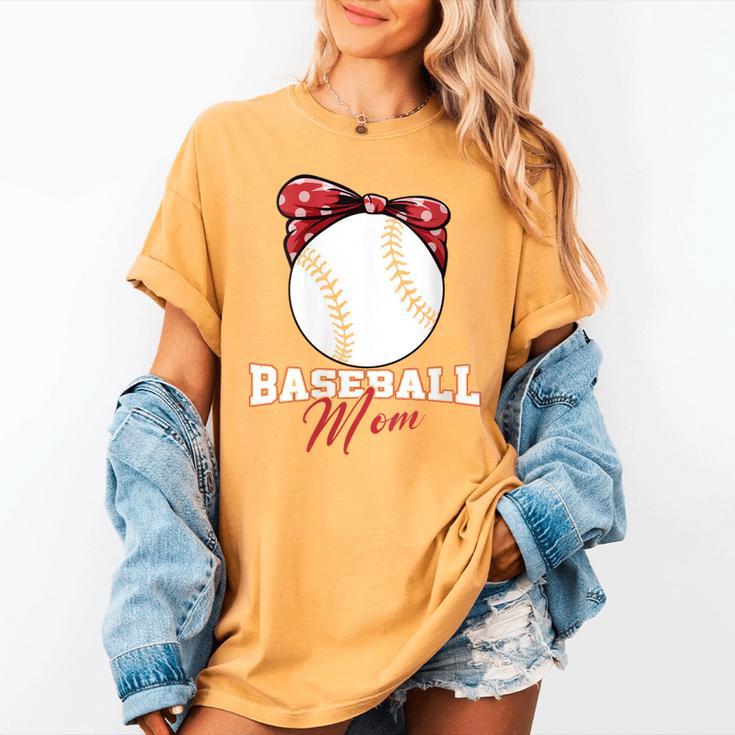 Softball Baseball Mom Floral Tee Mother's Day Women's Comfort Colors T-Shirt