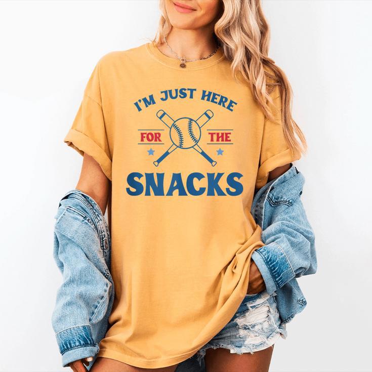 Spring 2024 Season Cute Baseball Mom Here For The Snacks Women's Comfort Colors T-Shirt Spring 2024 Season Cute Baseball Mom Here For The Snacks Women's Comfort Colors T-Shirt