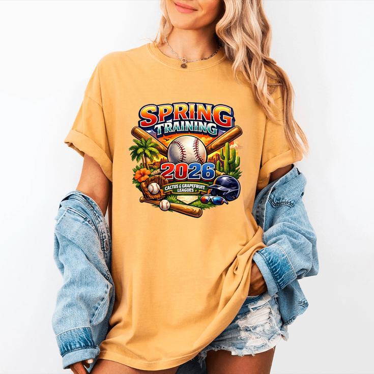 Spring Training 2026 Baseball Fan Retro Palm Cactus Premium Tri-Blend Women's Comfort Colors T-Shirt