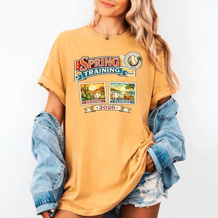 Spring Training 2026 Retro Postcard Baseball Premium Tri-Blend Women's Comfort Colors T-Shirt