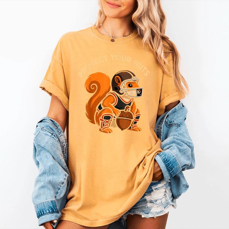 Squirell Baseball Catcher Player Joke Tee Protect Your Nuts Women's Comfort Colors T-Shirt Squirell Baseball Catcher Player Joke Tee Protect Your Nuts Women's Comfort Colors T-Shirt