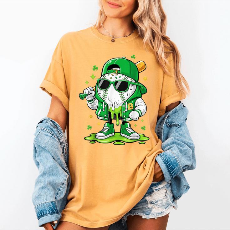 St Patrick Day Baseball Drip Ice Cream Men Boys Kids Women's Comfort Colors T-Shirt