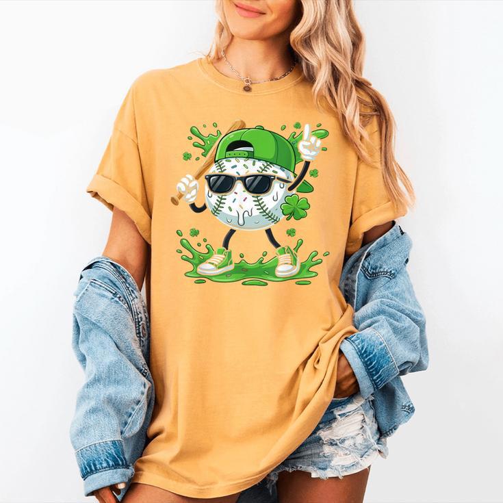 St Patrick Day Baseball Drip Ice Cream Baseball Player Men Women's Comfort Colors T-Shirt St Patrick Day Baseball Drip Ice Cream Baseball Player Men Women's Comfort Colors T-Shirt