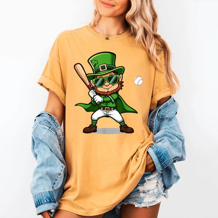 St Patrick’s Day Leprechaun Baseball Irish Graphic Women's Comfort Colors T-Shirt St Patrick’s Day Leprechaun Baseball Irish Graphic Women's Comfort Colors T-Shirt