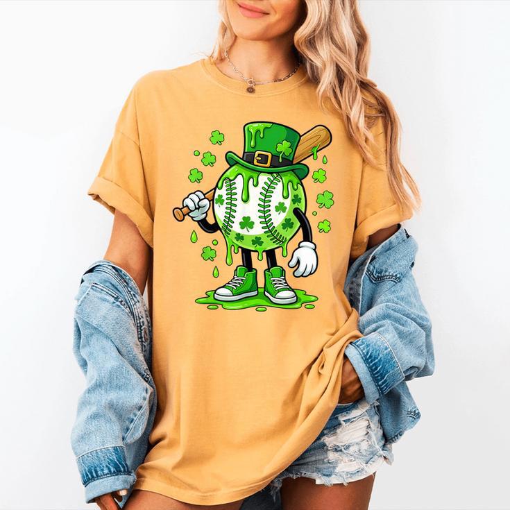 St Patricks Day Shamrock Baseball Drip Icecream Irish Boys Women's Comfort Colors T-Shirt St Patricks Day Shamrock Baseball Drip Icecream Irish Boys Women's Comfort Colors T-Shirt