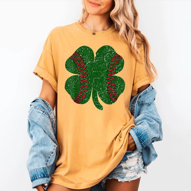 St Patricks Day Shamrock Baseball Saint Paddy's Women's Comfort Colors T-Shirt St Patricks Day Shamrock Baseball Saint Paddy's Women's Comfort Colors T-Shirt