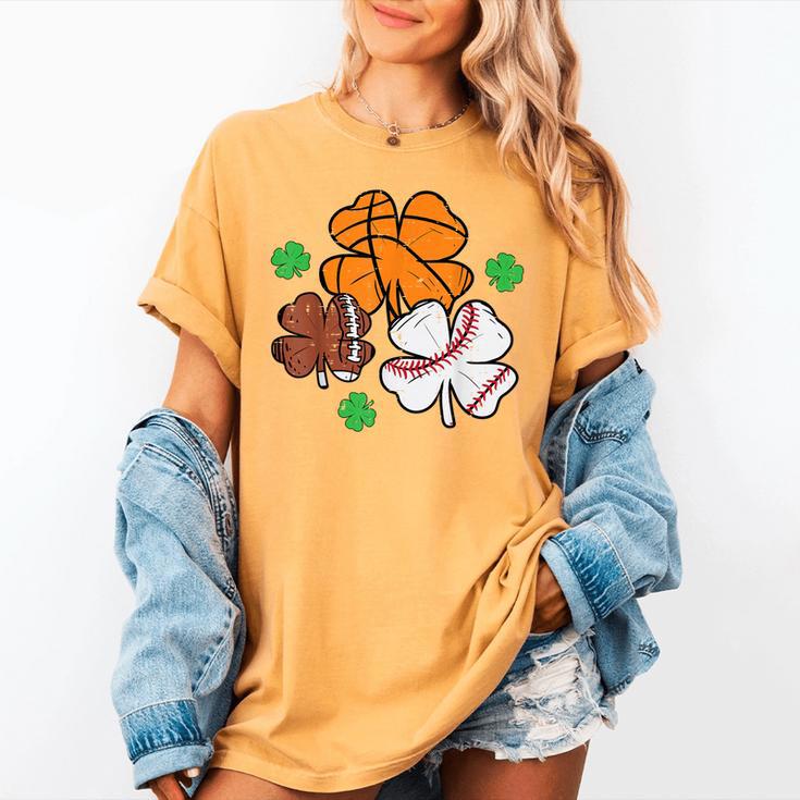 St Patricks Day Shamrock Basketball Baseball Men Boys Kids Women's Comfort Colors T-Shirt St Patricks Day Shamrock Basketball Baseball Men Boys Kids Women's Comfort Colors T-Shirt