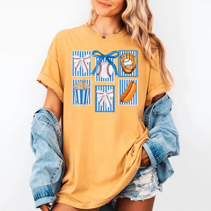 Stamps Coquette Bow Baseball Kids Youth Girls Baseball Mom Women's Comfort Colors T-Shirt Stamps Coquette Bow Baseball Kids Youth Girls Baseball Mom Women's Comfort Colors T-Shirt