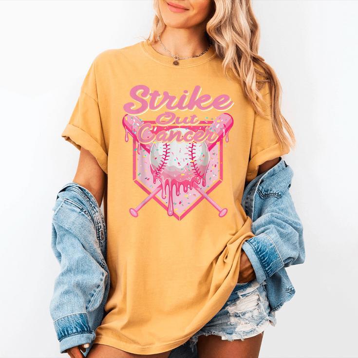 Strike Out Breast Cancer Baseball Drip For Boys Youth Women's Comfort Colors T-Shirt Strike Out Breast Cancer Baseball Drip For Boys Youth Women's Comfort Colors T-Shirt