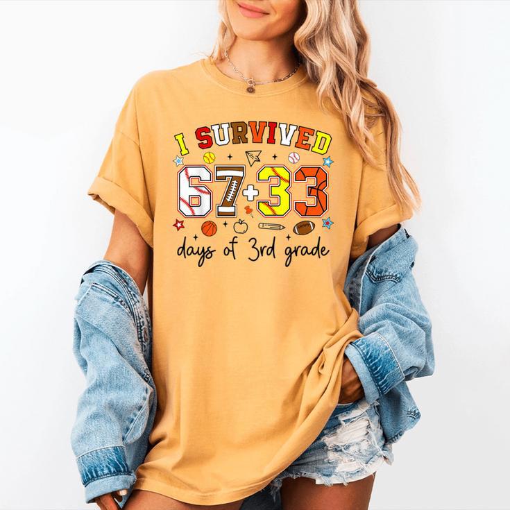 I Survived 6733 Days Baseball Football Softball 3rd Grade Women's Comfort Colors T-Shirt I Survived 6733 Days Baseball Football Softball 3rd Grade Women's Comfort Colors T-Shirt