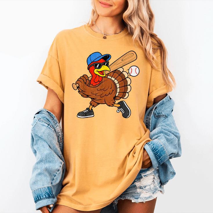 Turkey Baseball Thanksgiving Sports Humor Men Boy Kids Women's Comfort Colors T-Shirt Turkey Baseball Thanksgiving Sports Humor Men Boy Kids Women's Comfort Colors T-Shirt