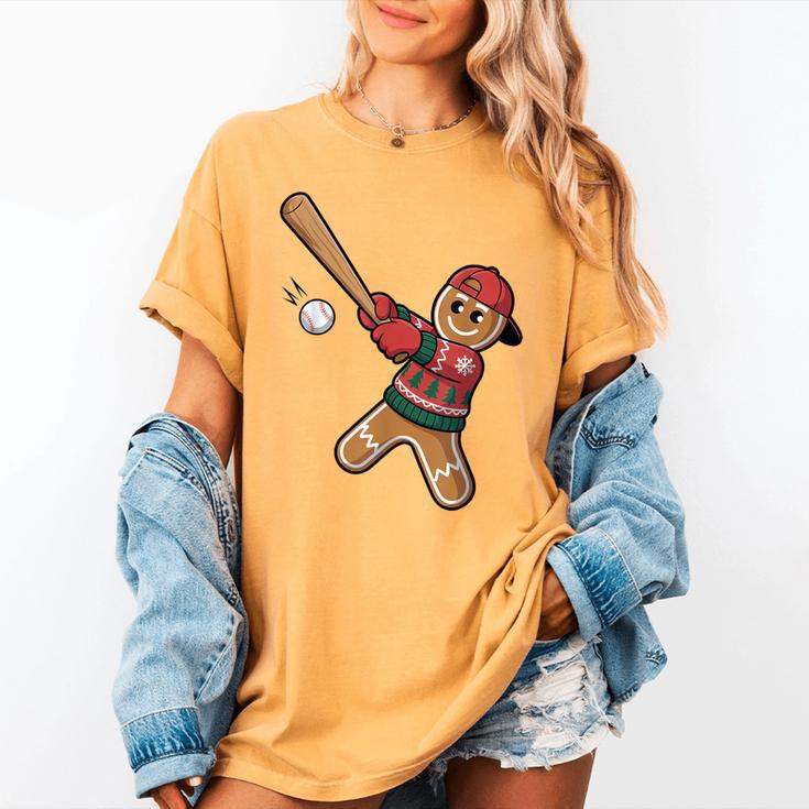 Ugly Christmas Sweater Gingerbread Baseball Toddler Kids Women's Comfort Colors T-Shirt Ugly Christmas Sweater Gingerbread Baseball Toddler Kids Women's Comfort Colors T-Shirt