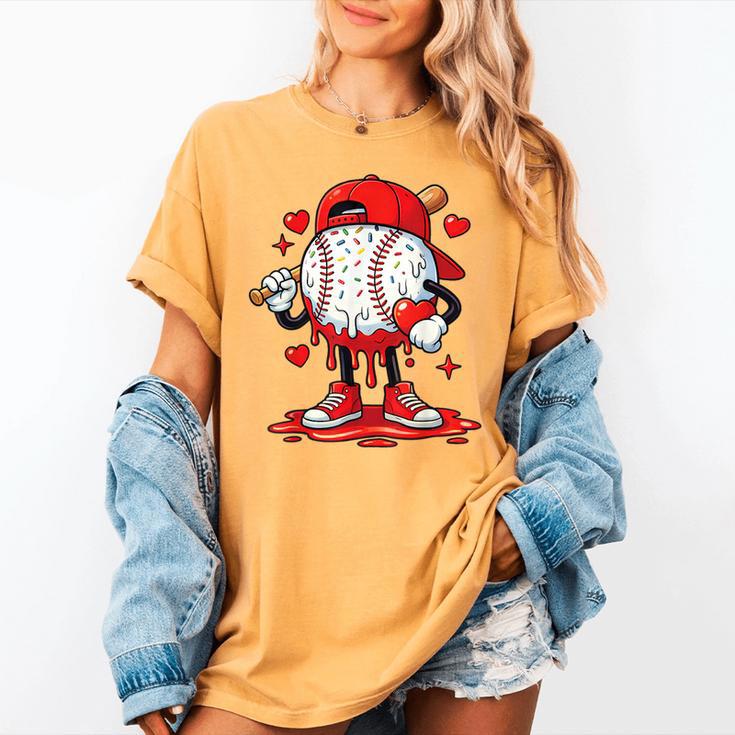Valentine Baseball Drip Ice Cream Youth Boys Couples Women's Comfort Colors T-Shirt Valentine Baseball Drip Ice Cream Youth Boys Couples Women's Comfort Colors T-Shirt